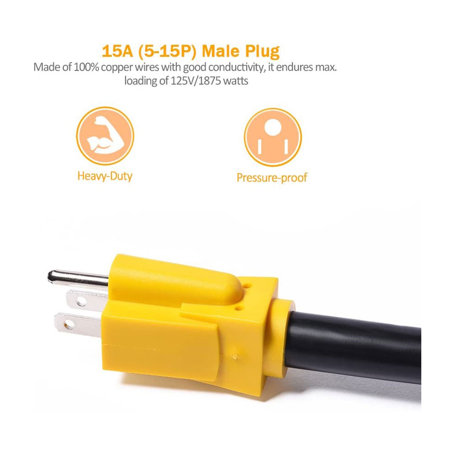 SnowyFox RV 15Amp to 50Amp Adapter - 15Male - Bilde 2