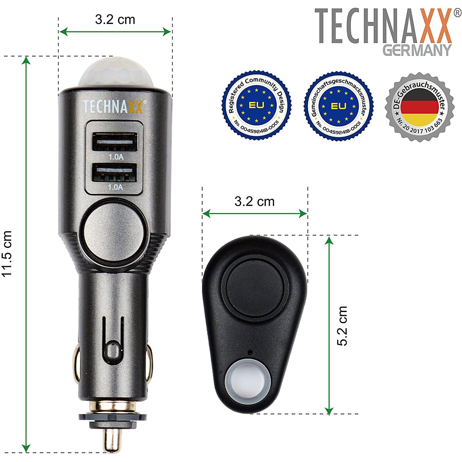 Technaxx car Alarm with Charging Function TX-100 - Bilde 4
