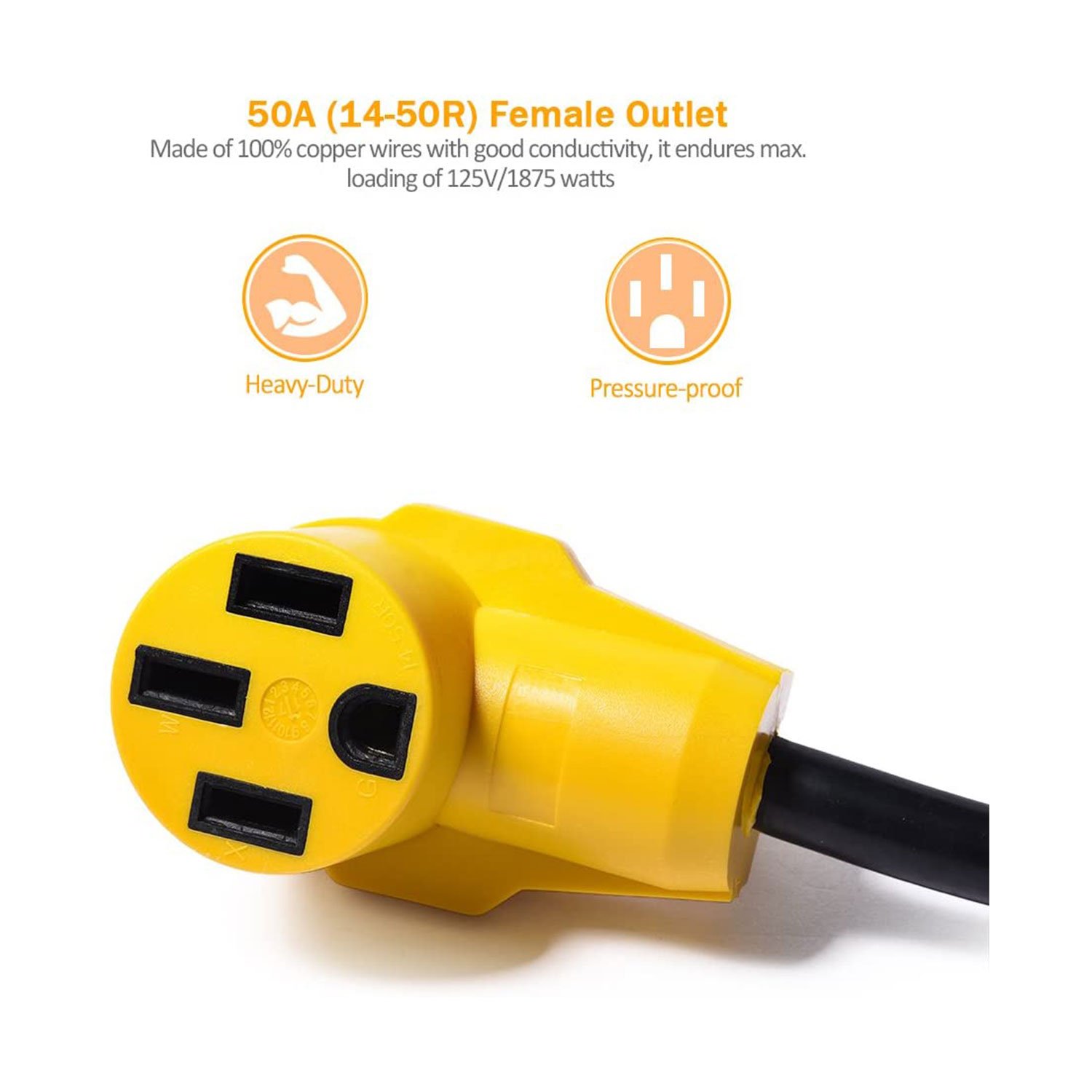 SnowyFox RV 15Amp to 50Amp Adapter - 15Male - Bilde 5